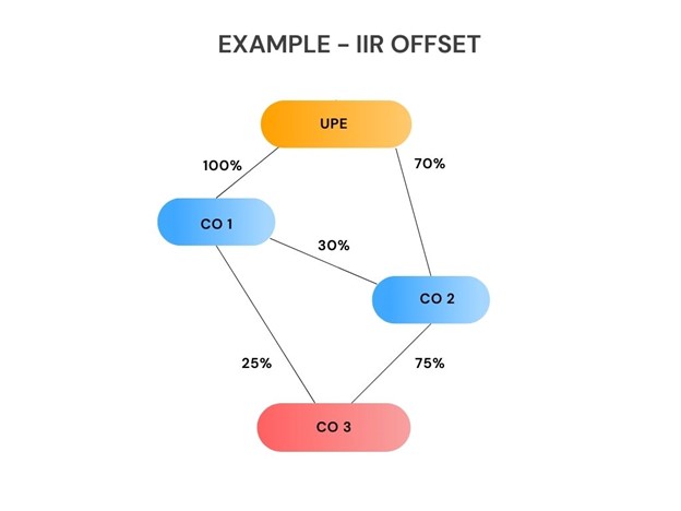 image showing example group structure for IIR offset example 1'