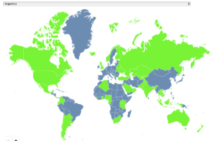 image showing the global vat on digital services map