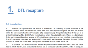 DTL recapture